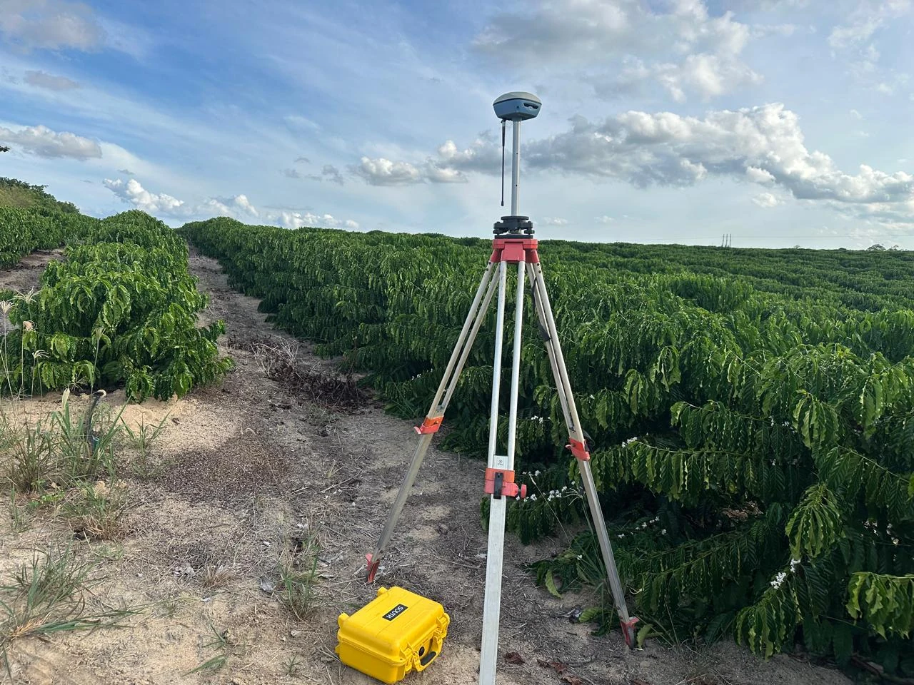 Levantamento GNSS RTK realizado em campo